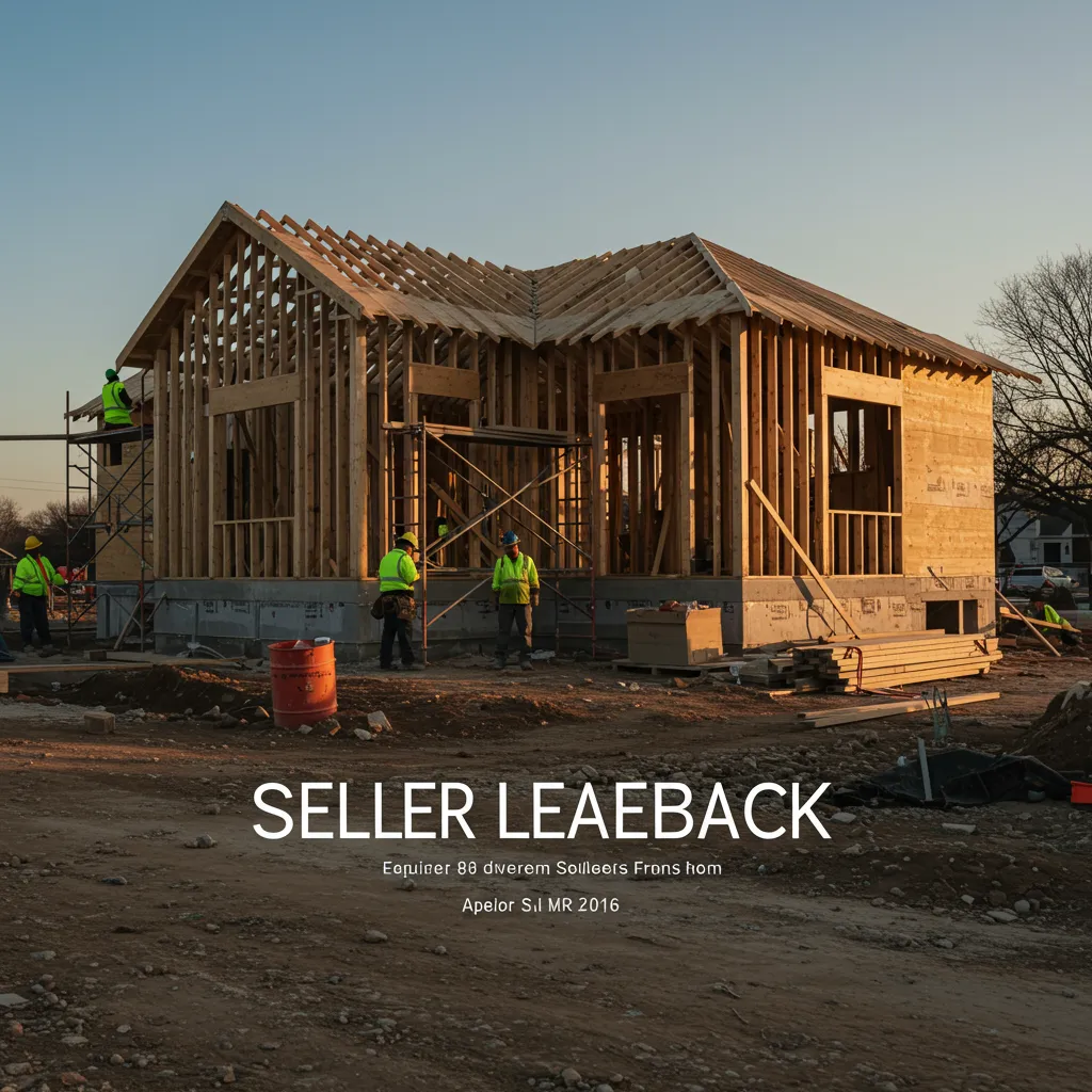 A modern North Texas new build under construction in April 2026, representing the transition phase where a seller-leaseback is required.