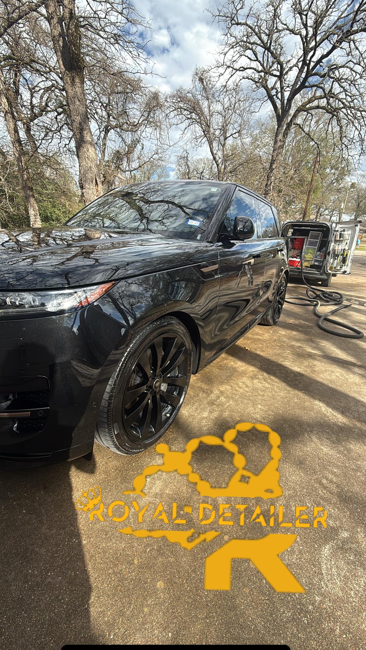 Royal Detailer self-contained mobile detailing rig on site in Fairfield, TX