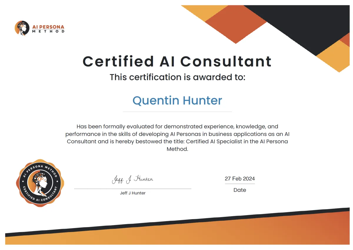 Certified AI Consultant Certificate