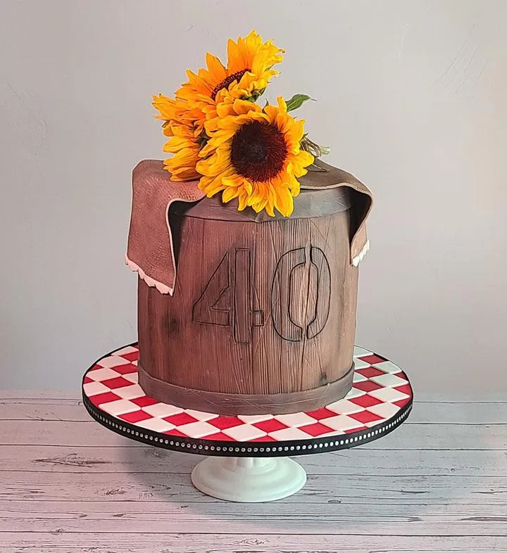 Barrel Birthday Cake