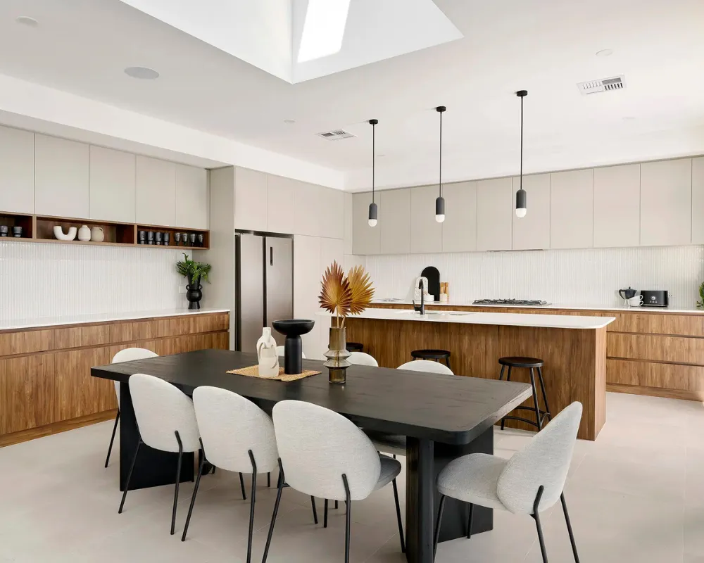 a living room with a couch and a table