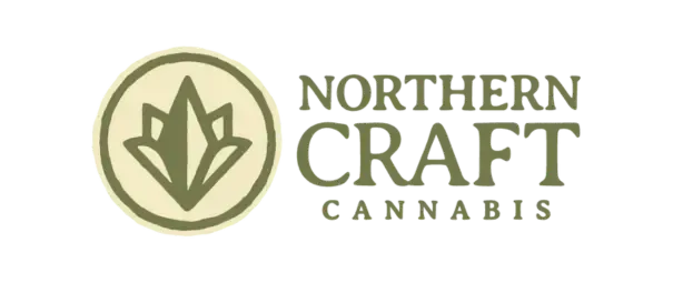 Northern Craft Cannabis logo featuring a green abstract leaf inside a circular emblem, with bold green text spelling the brand name.