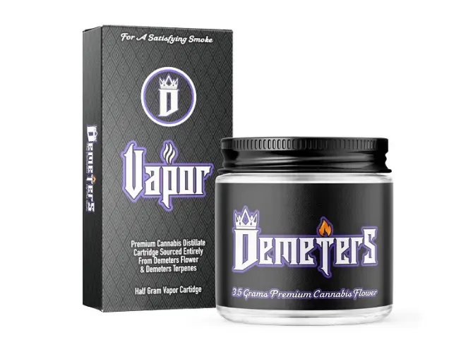 Demeters cannabis brand available at Cannabis Maximus in Brattleboro, Vermont