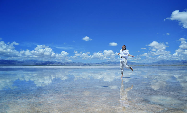 Woman at the lake