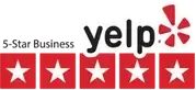 5 star rating on Yelp