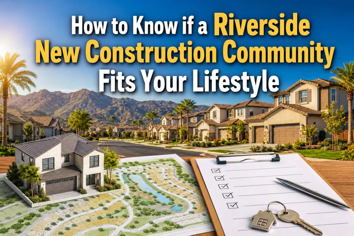 How to Know if a Riverside New Construction Community Fits Your Lifestyle