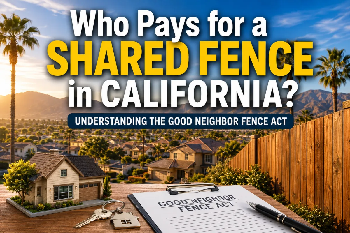 Who Pays for a Shared Fence in California? Understanding the Good Neighbor Fence Act