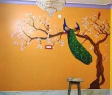 painting of tree on wall by triton paints