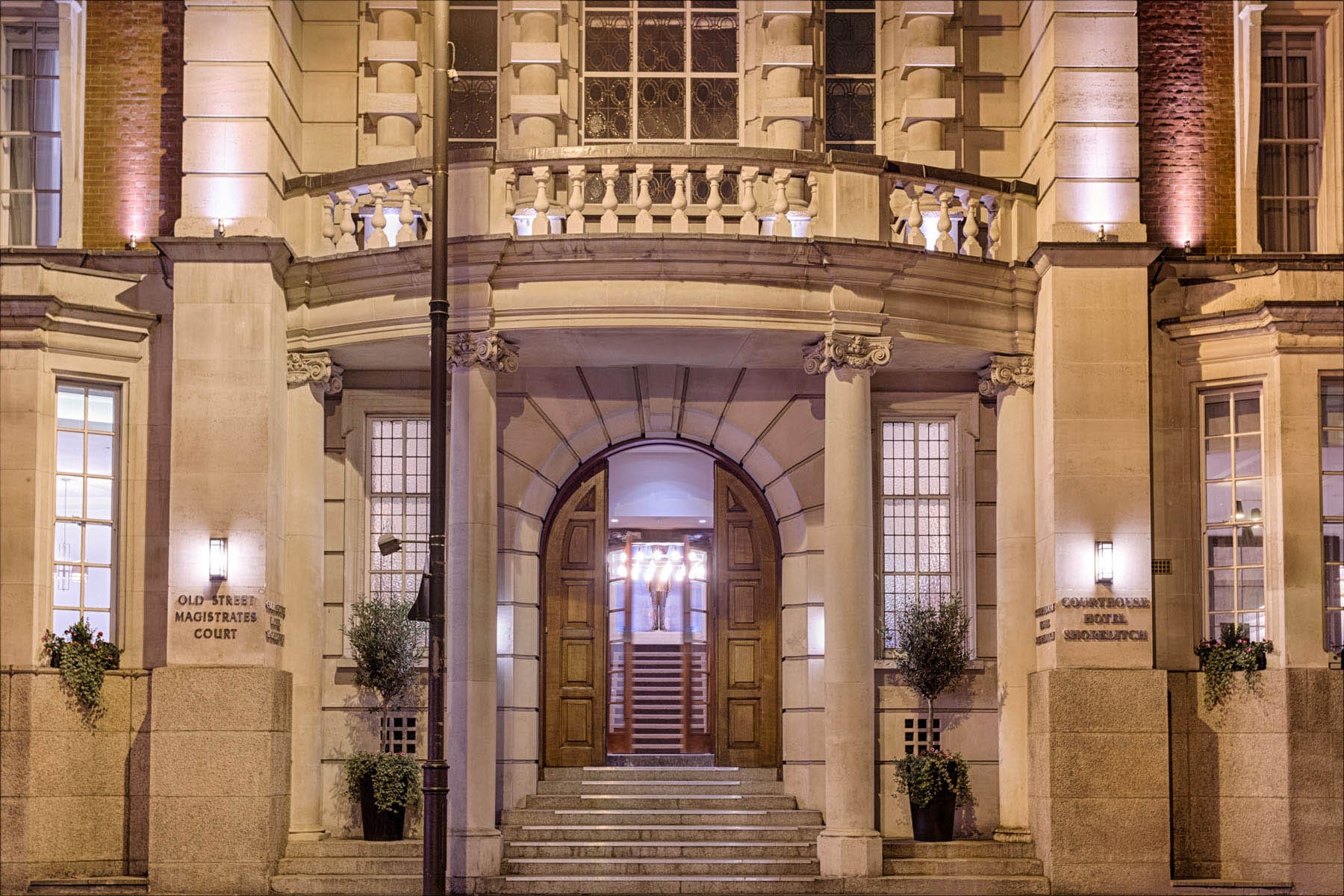 The entrance — former Old Street Magistrates' Court