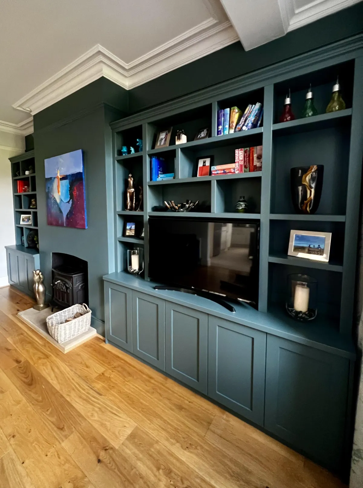 living room with furniture just painted