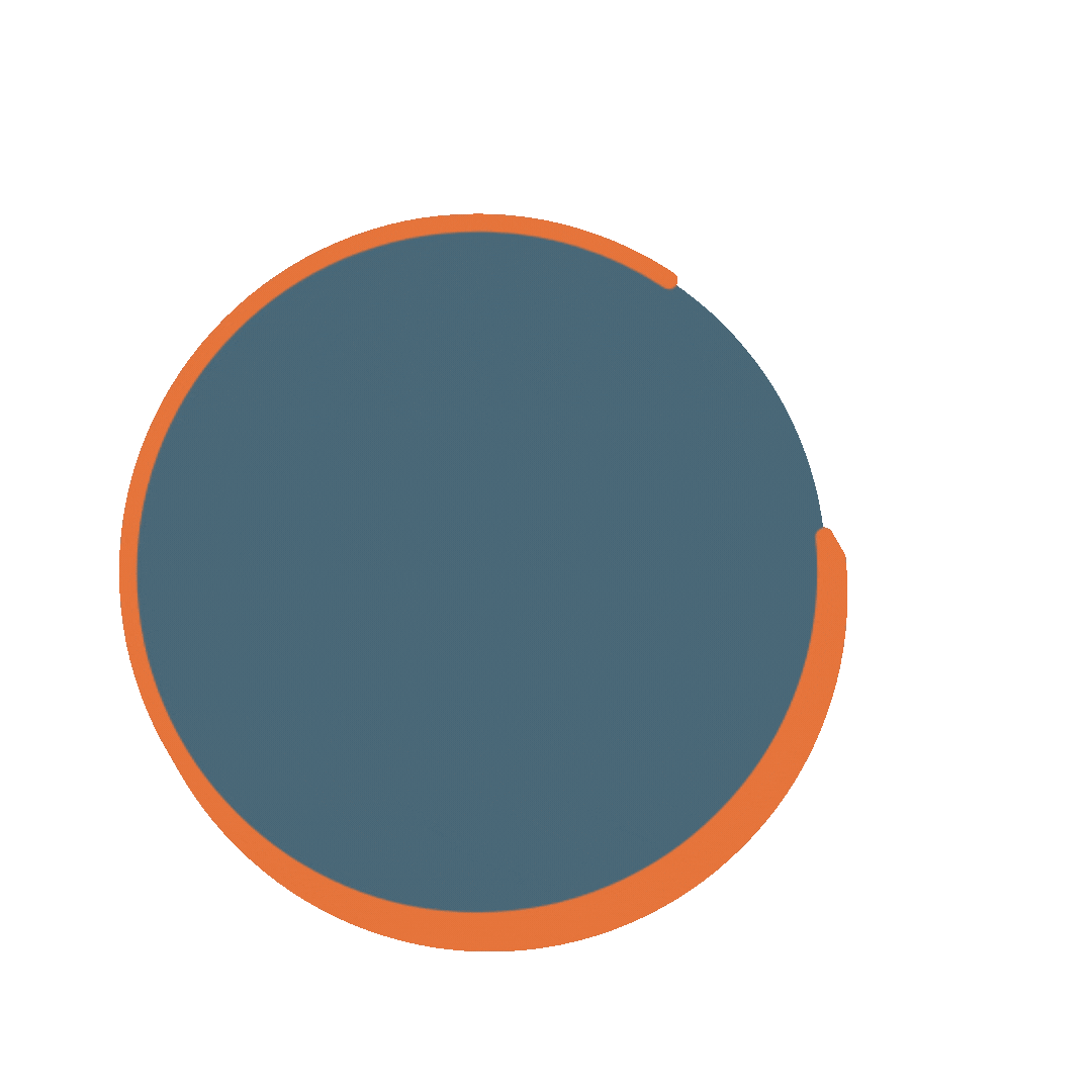 White checkmark inside an orange circle on a dark blue background, representing a completed step or confirmed action.