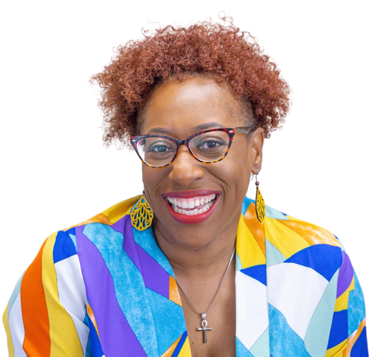 Picture of Dr. Natasha Booker, life coach for Black women, smiling confidently in professional portrait