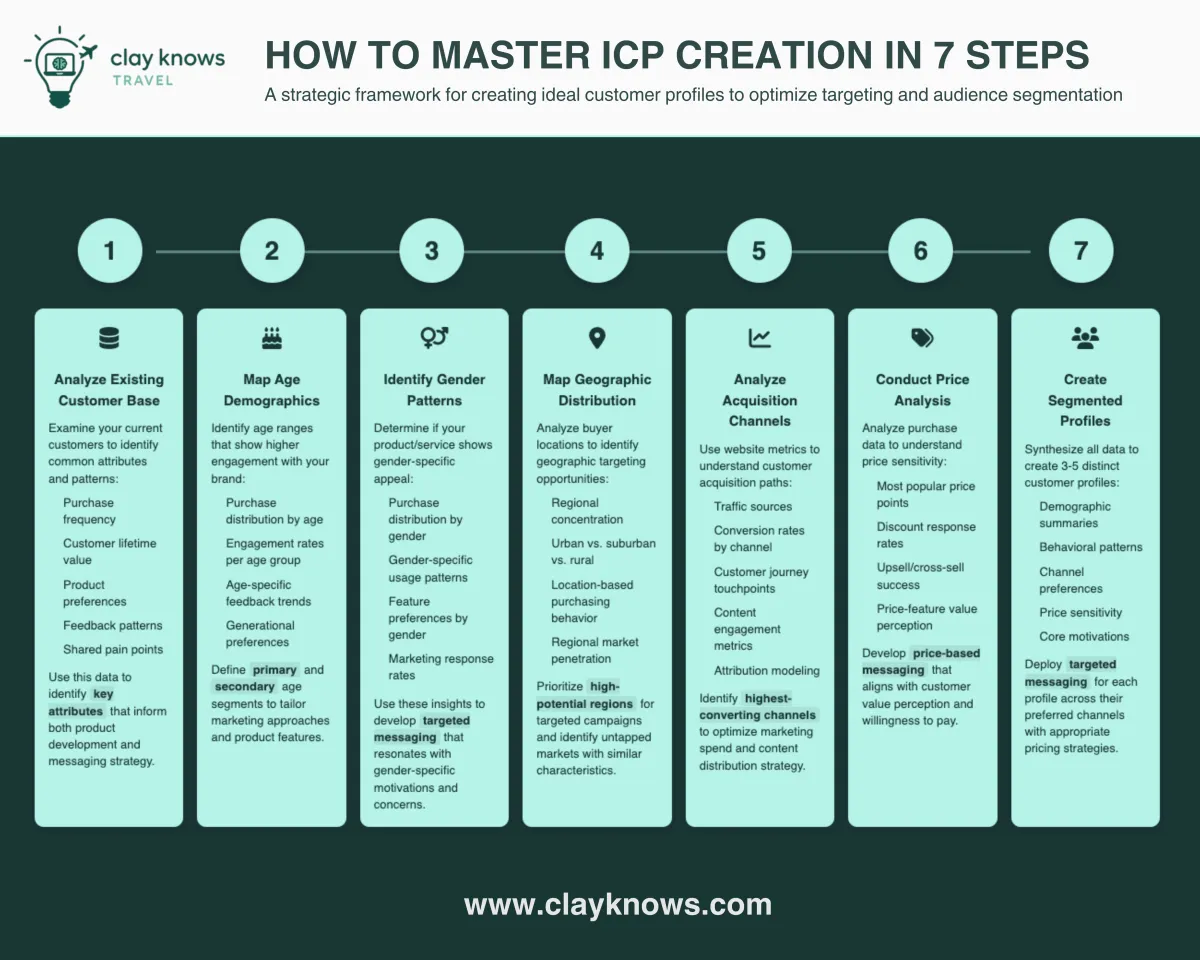 Clay Knows Travel free ideal customer profile creation guide.
