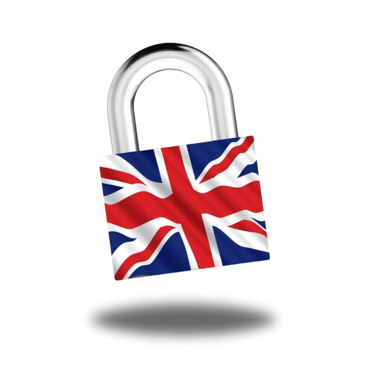 Padlock UK United Kingdom flag