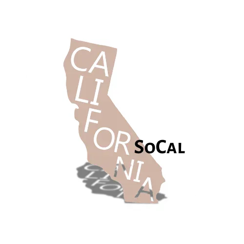 California map silhouette with "CALIFORNIA" and "SoCal" text, emphasizing regional focus for sugaring training classes.