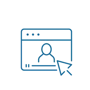Illustration of a user profile interface with a cursor, symbolizing online sugaring certification training and hands-on learning at Love2Sugar.