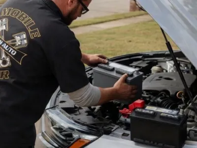 mobile mechanic fixing car electrical system battery and wiring in Northwest Arkansas