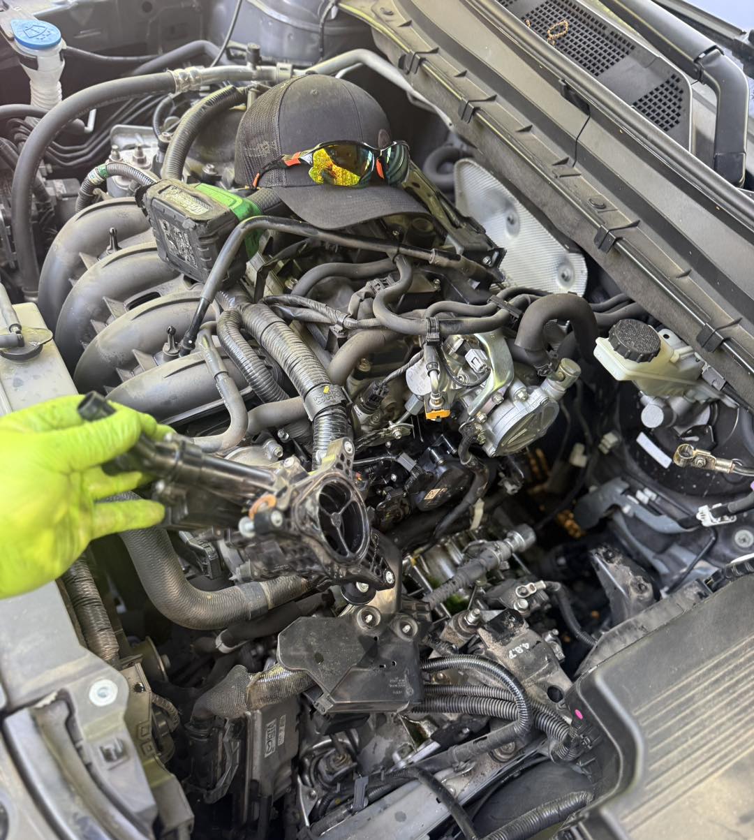 Vehicle engine teardown during timing or engine repair — H & H Auto LLC mobile mechanic in Northwest Arkansas
