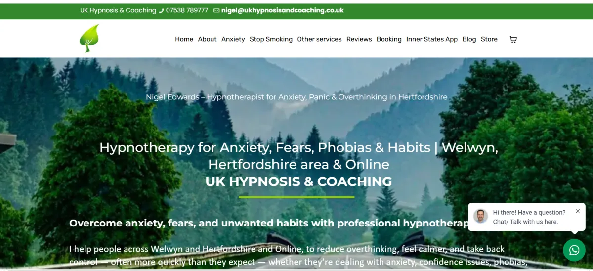 UK Hypnosis & Coaching Dashboard Preview