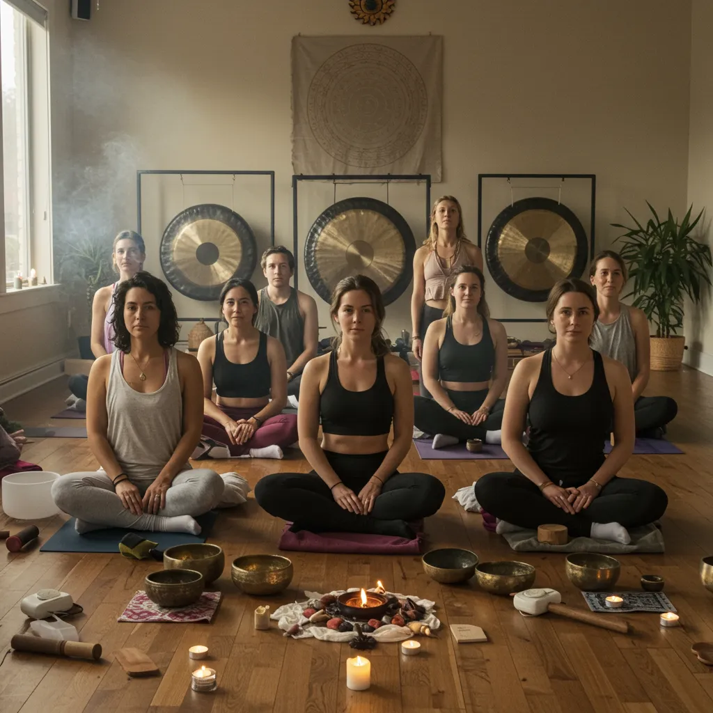 community sound bath participants
