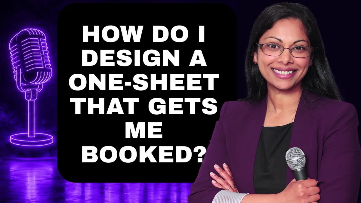 How Do I Design a Speaker One-Sheet That Gets Me Booked?