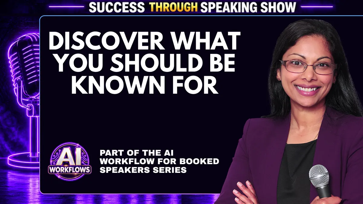 Discover What You Should Be Known For as a Speaker: An AI Workflow
