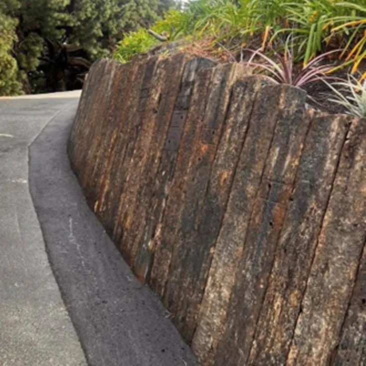 Timber retaining wall Dunedin property