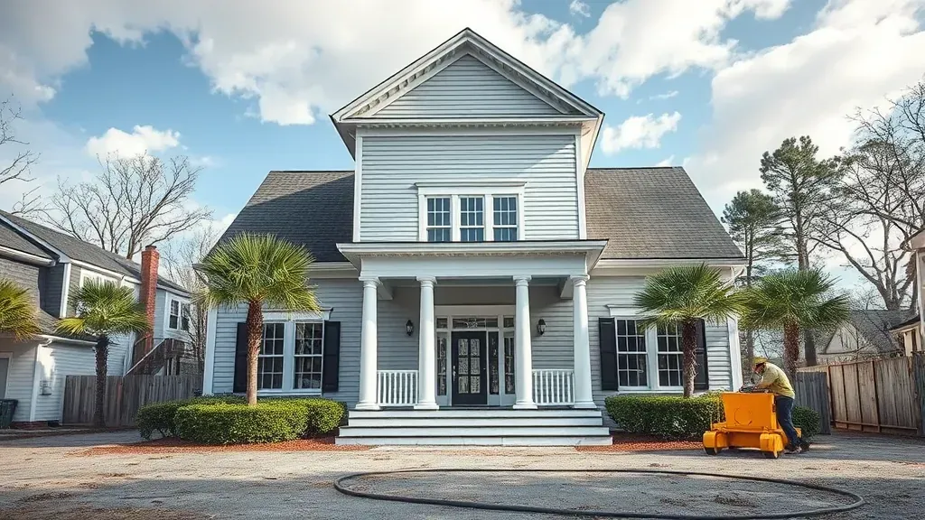 Asbestos Removal projects in Charleston SC featuring skilled workers and safety equipment at various sites