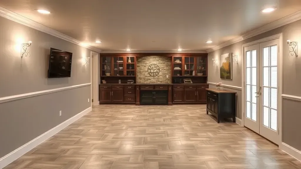 Basement Remodeling projects in Myrtle Beach, SC showcasing modern designs and cozy interiors