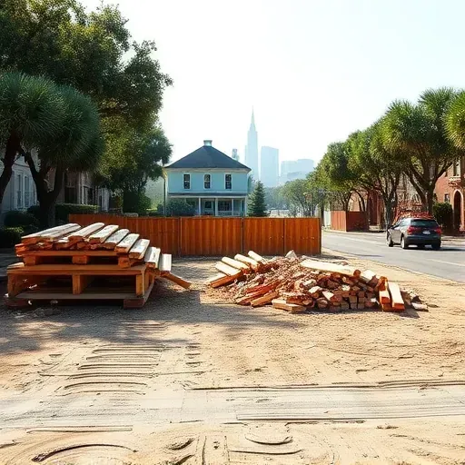 Freshly demolished house site in Charleston SC with organized debris and clear ground, showcasing expert demolition work.
