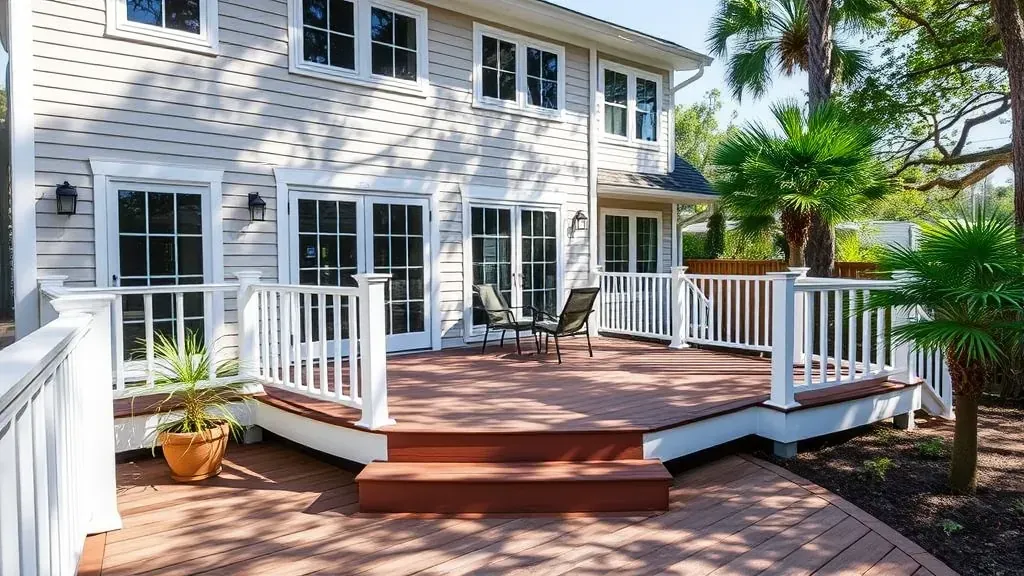 Deck removal project in Charleston SC showcasing the process and tools used for demolition.