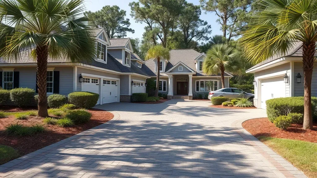 Driveway Removal projects in Charleston, SC showcasing before and after transformations