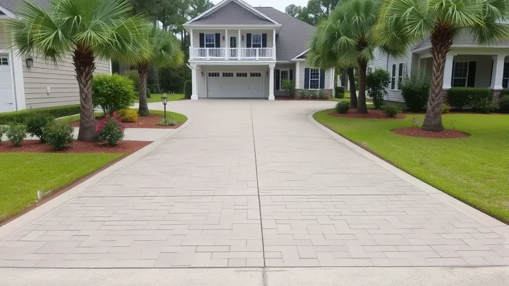 Driveway removal projects in Myrtle Beach SC showcasing before and after transformations of properties.