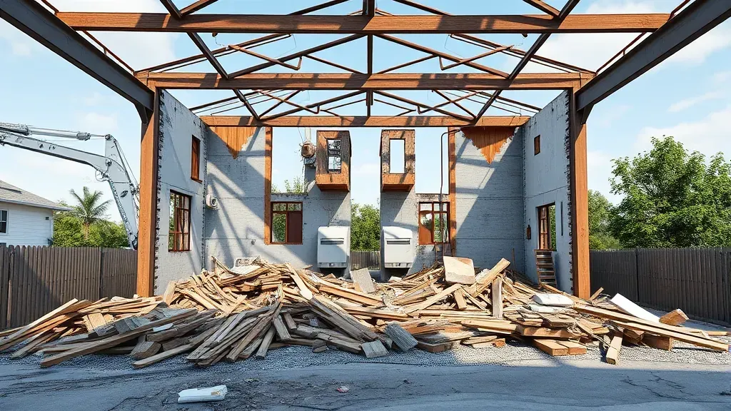 Virtual consultation scene for demolition services in Charleston SC featuring an empty room setup.