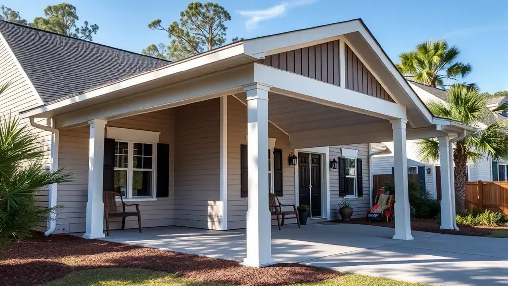 Siding and carport installation projects showcased in Charleston, SC