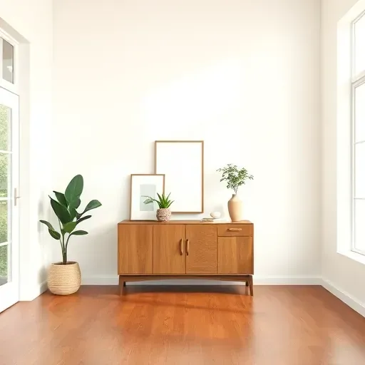 Freshly finished off-white drywall walls with polished hardwood floors and modern decor create a clean, professional interior in Charleston
