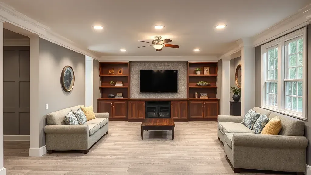 Basement remodeling projects showcasing modern designs in Charleston, SC.