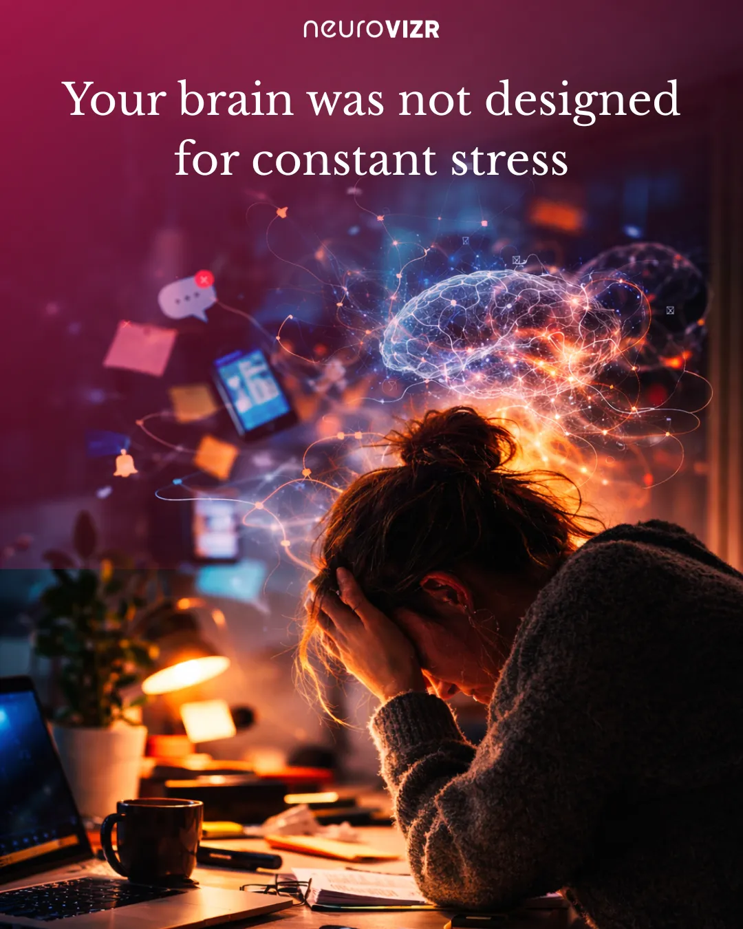 Medical professional in lab gear looking at data