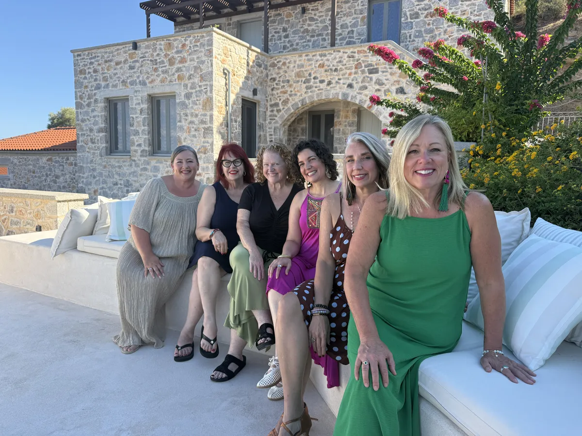 Lit Up Life Clients with Debbie Heiser at one of the Lit Up Life's Retreat event