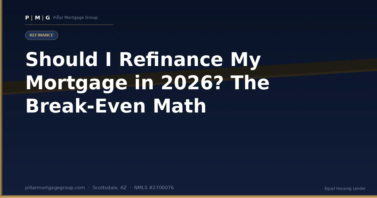 Should I Refinance My Mortgage in 2026? The Break-Even Math for Arizona Homeowners
