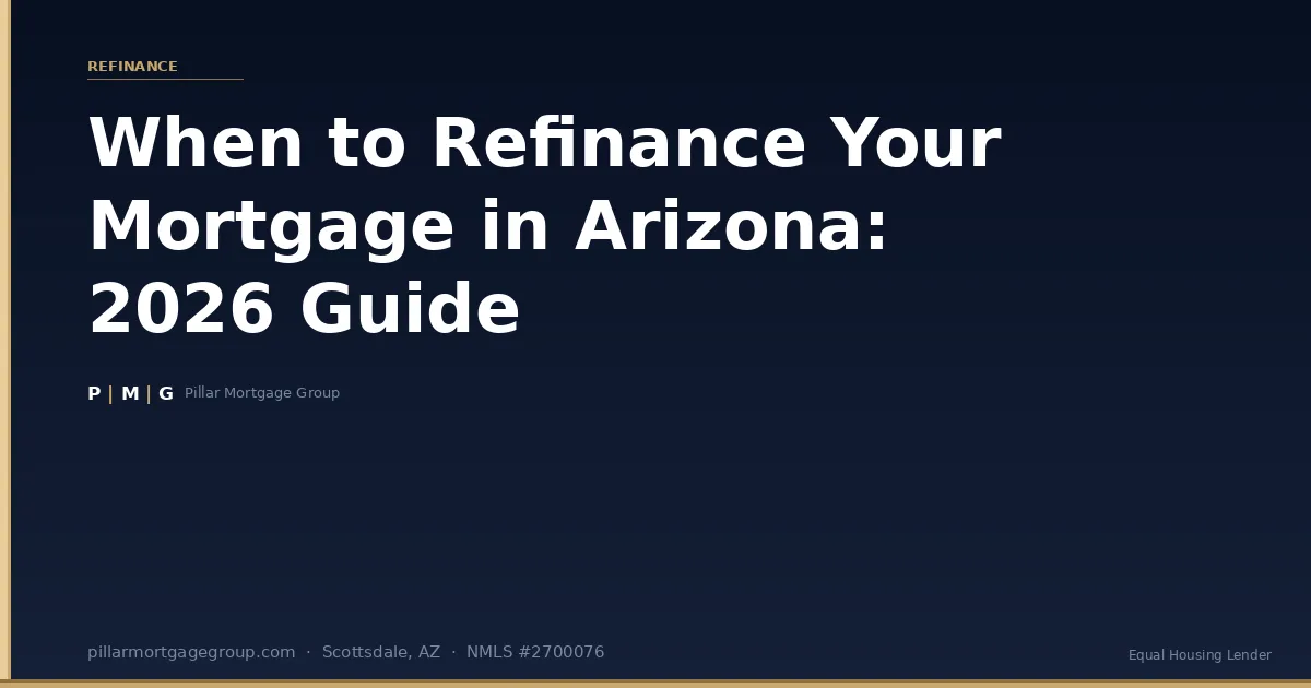 When to Refinance Your Mortgage in Arizona: 2026 Guide