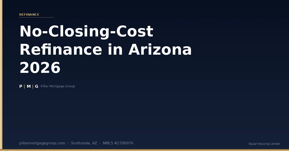 No-Closing-Cost Refinance in Arizona 2026: How It Works and When It Makes Sense