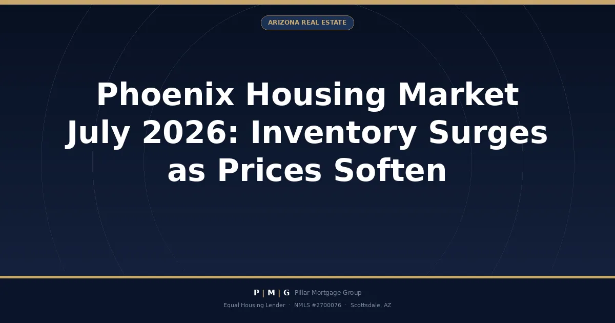Phoenix Housing Market July 2026: Inventory Surges as Prices Soften