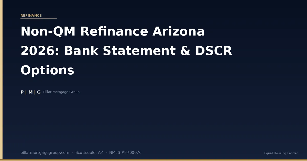Non-QM Refinance Arizona 2026: Bank Statement & DSCR Options for Self-Employed Homeowners
