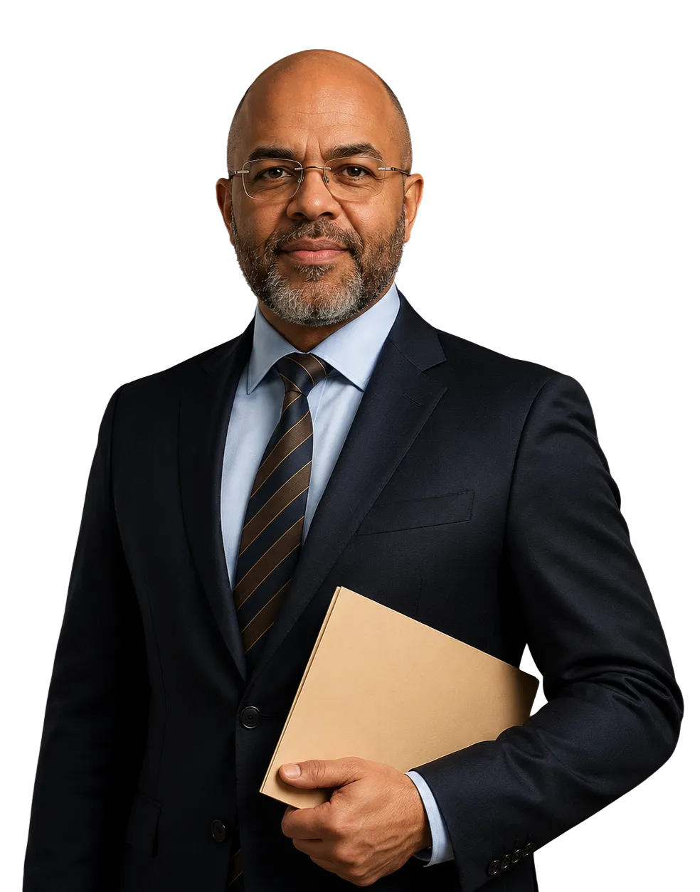 Professional male mortgage broker in tailored suit