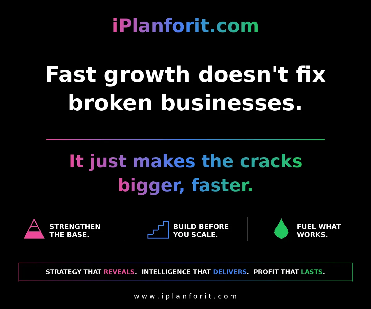 Fast growth doesn't fix broken businesses.