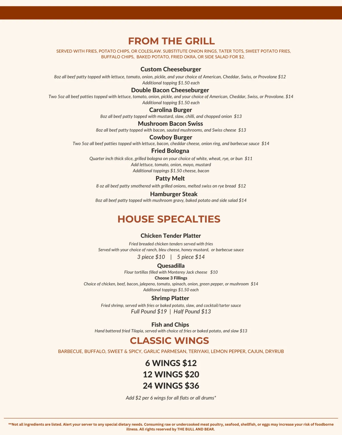 Page 2 Menu