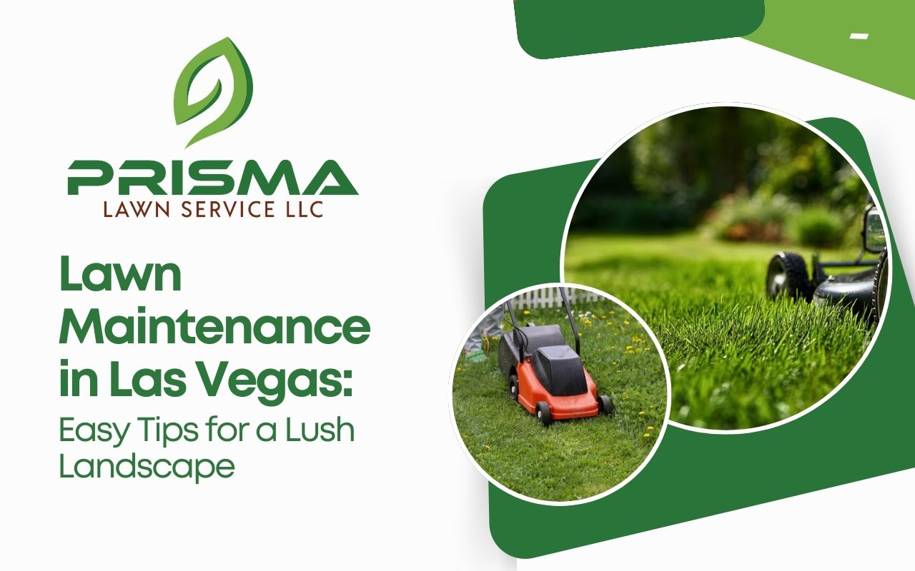 Lawn maintenance las vegas mowing routine with proper grass height and sharp blades