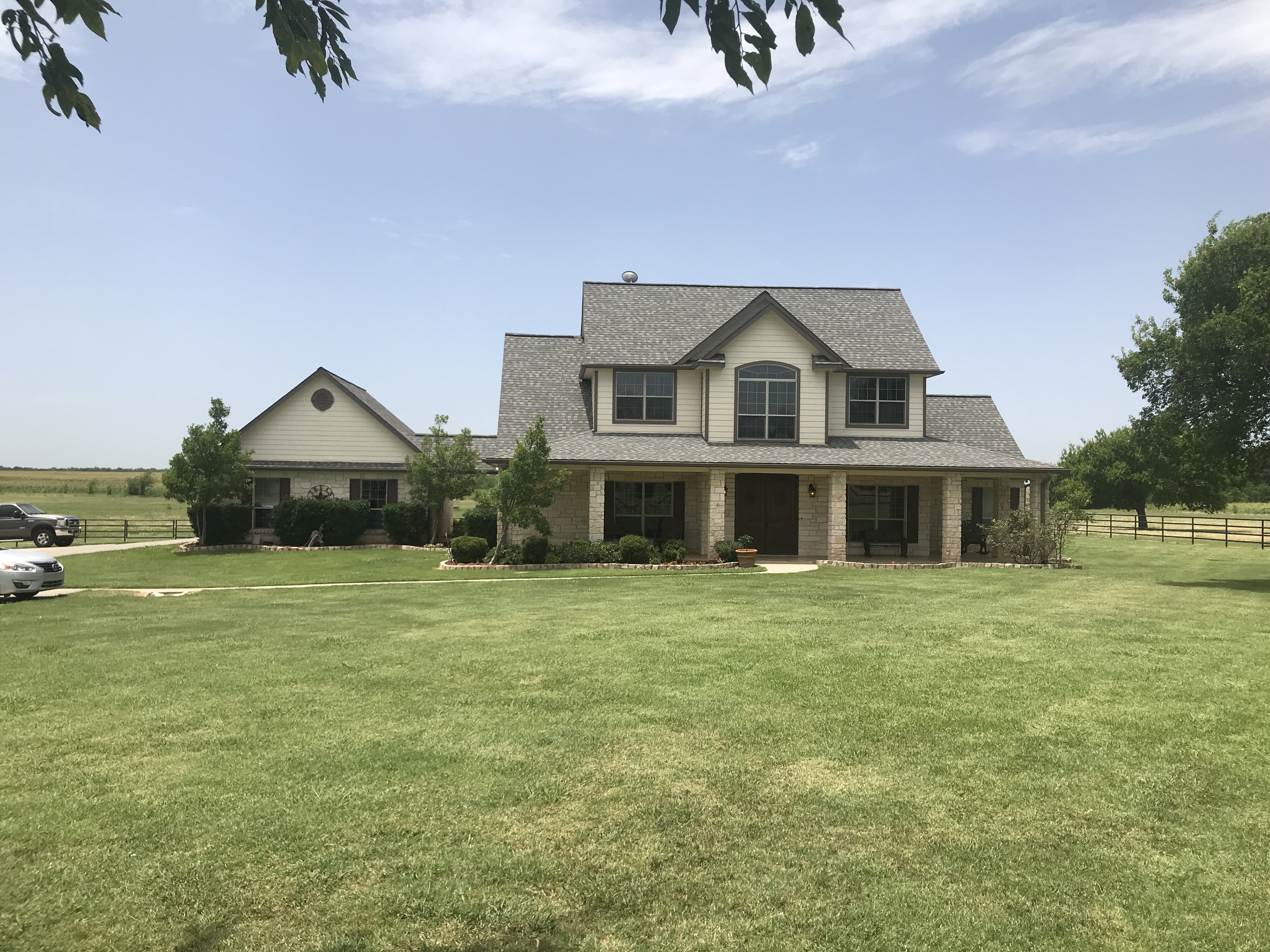 Residential roof is fully finished