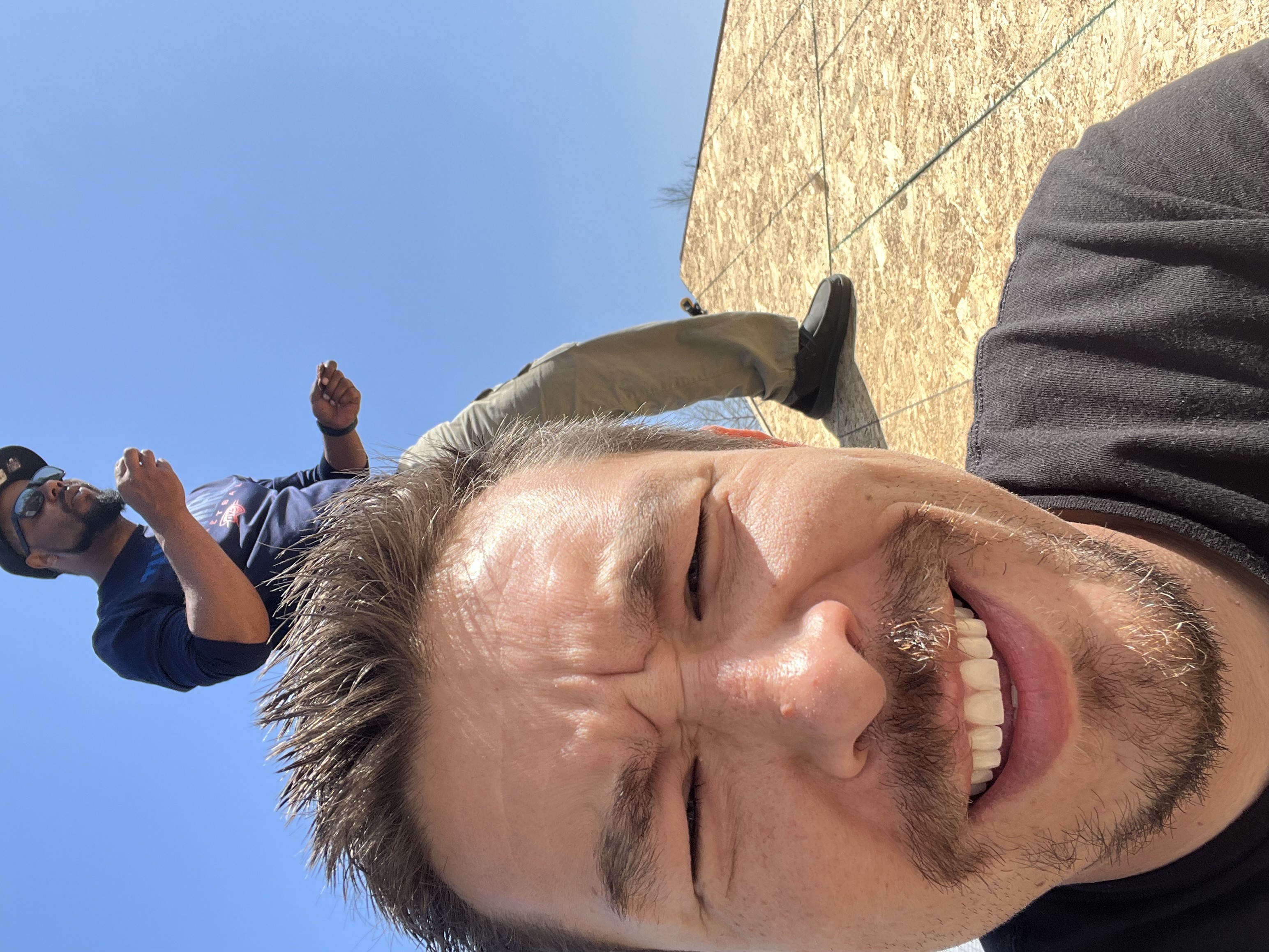 Professional roofing contractors working on roof replacement in Oklahoma City during active installation